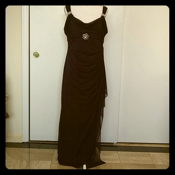 Alex Dresses & Skirts - 🍷Alex Evenings Wine Formal Gown With Rhinestones